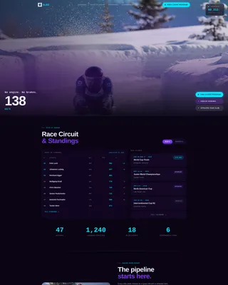 Luge Association Landing Page Template