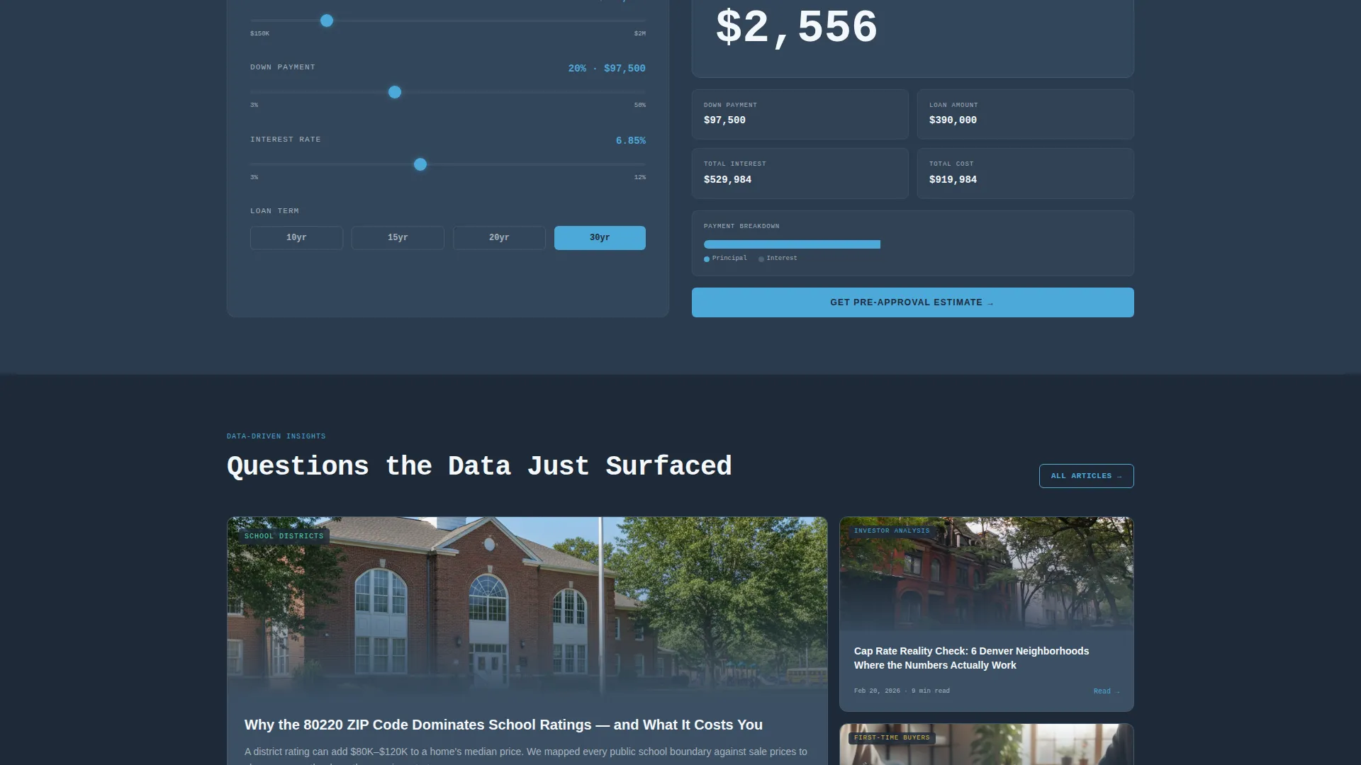 Real Estate Market Data & Analytics Website Template