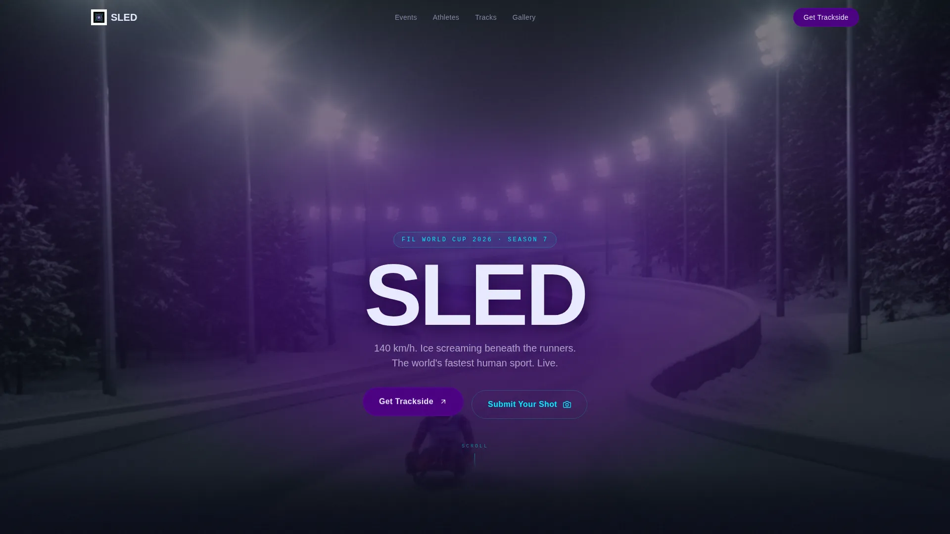Luge Tournament & Competition Landing Page Template