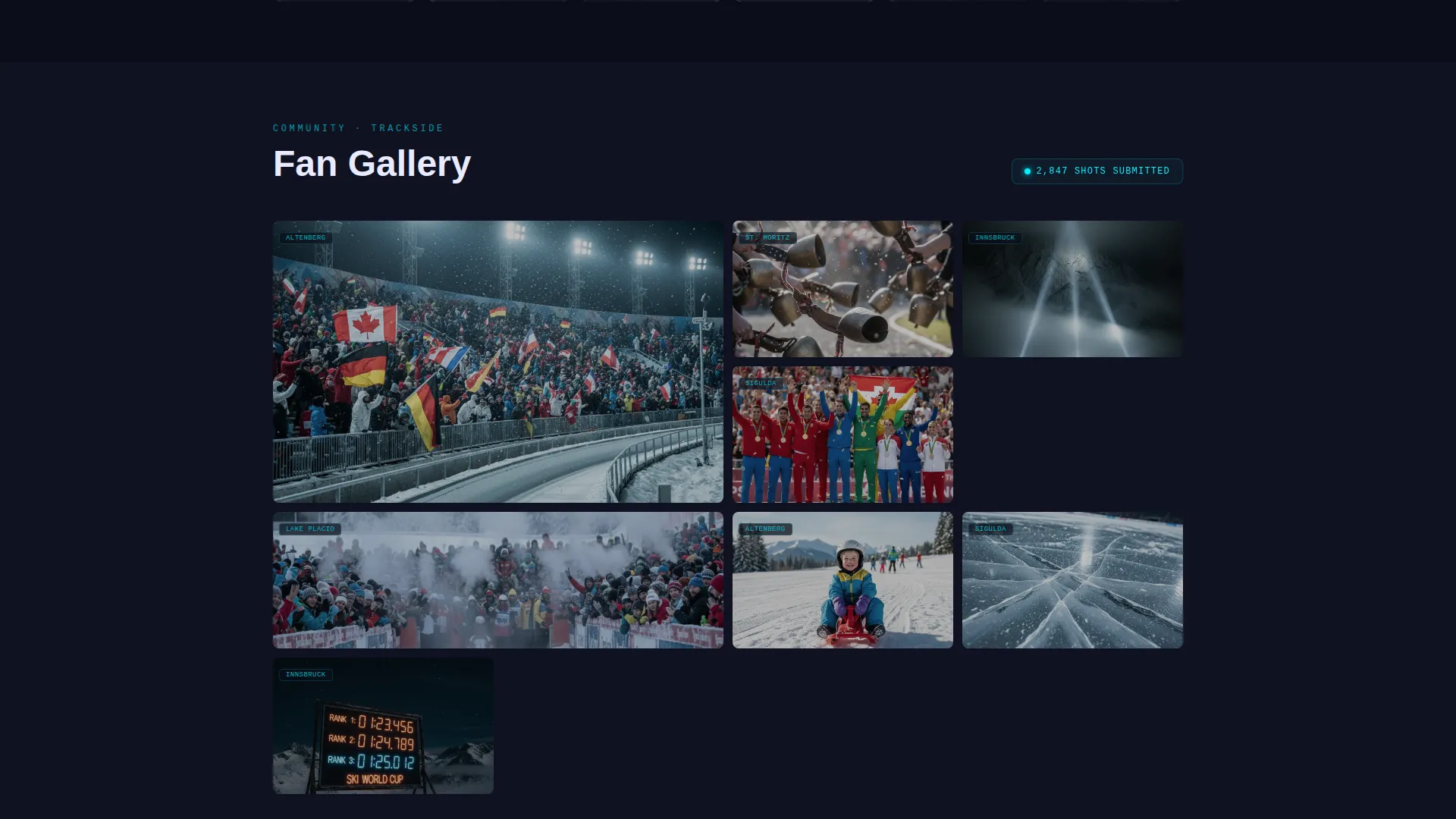 Luge Tournament & Competition Landing Page Template