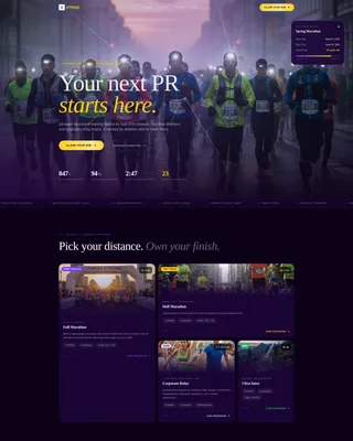 Marathon Training Academy Landing Page Template