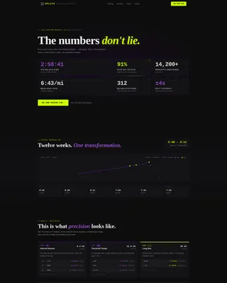 Marathon Coaching Landing Page Template