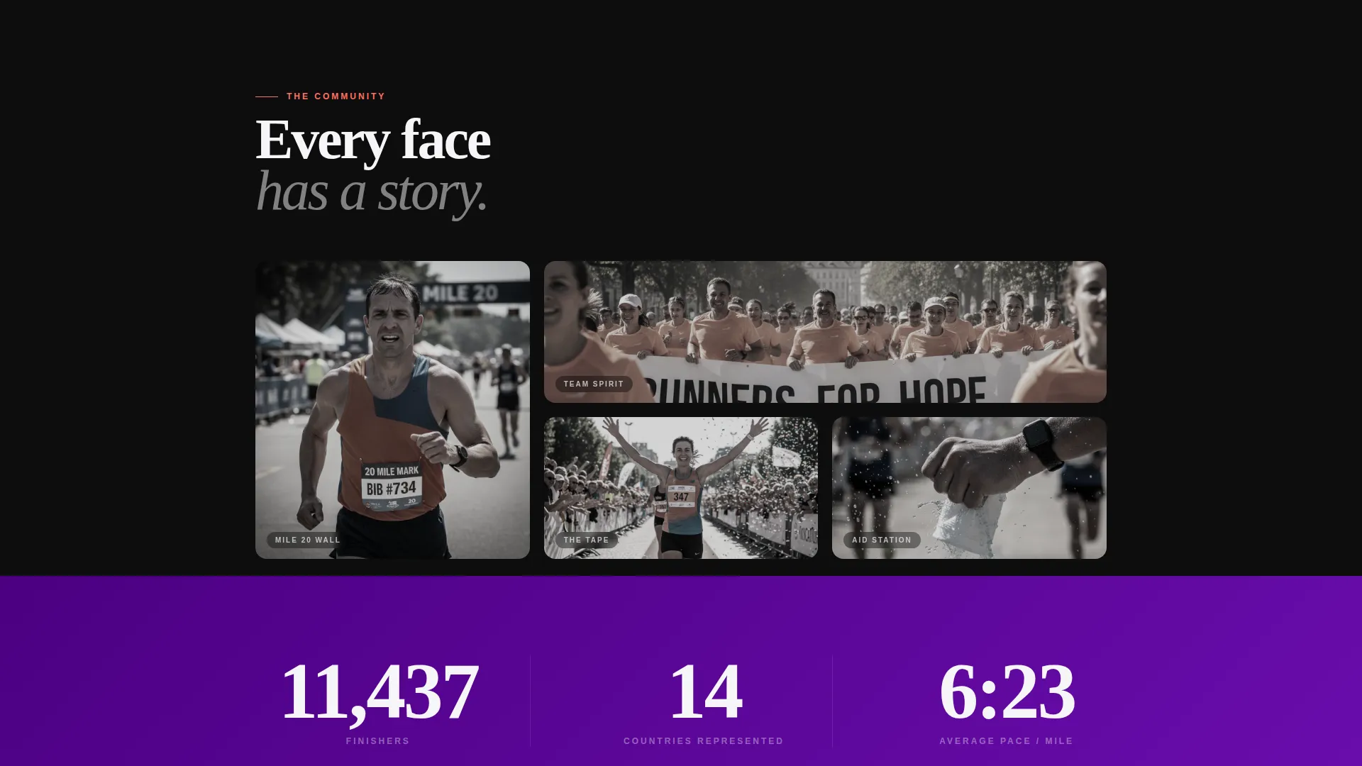 Dynamic Marathon Event Landing Page Template