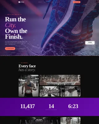 Dynamic Marathon Event Landing Page Template
