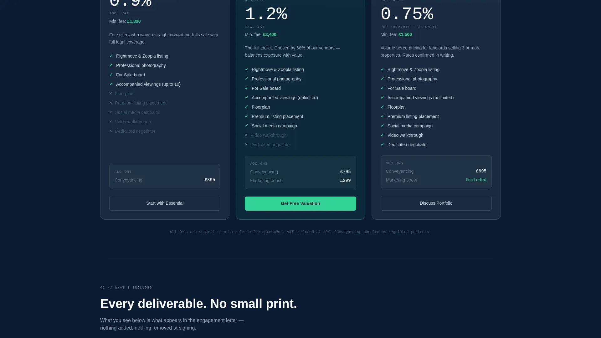 Real Estate Agency Commission & Pricing Transparency Website Template