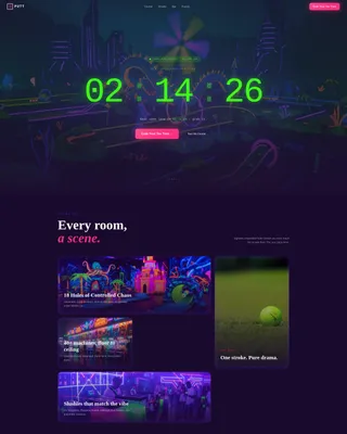 Electric Mini Golf Venue Landing Page Template