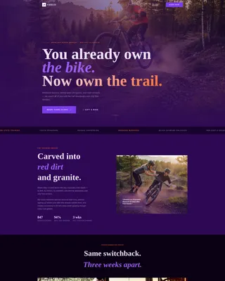 Mountain Biking Academy Landing Page Template