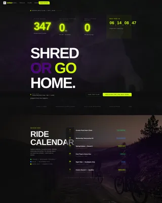 Mountain Biking Club Landing Page Template