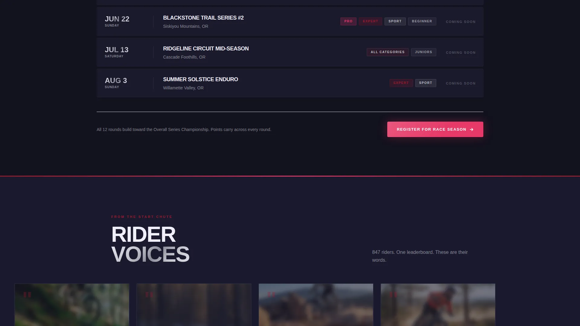 Exhilarating Mountain Biking Landing Page Template