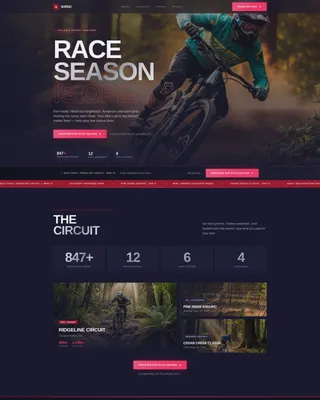 Exhilarating Mountain Biking Landing Page Template
