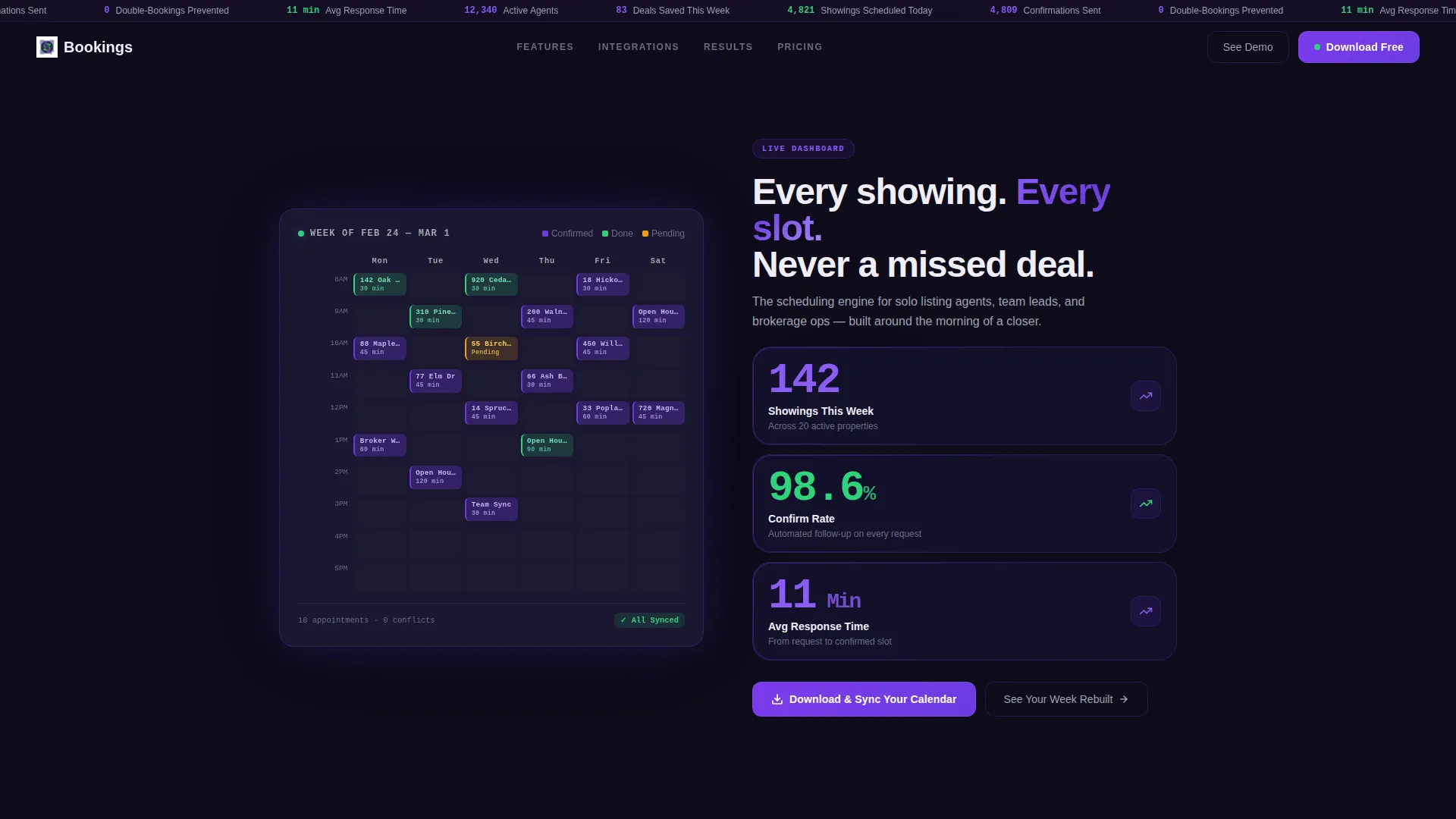 Real Estate Scheduling Landing Page Template