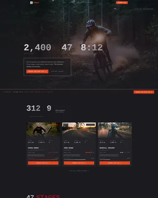 Mountain Biking Race Landing Page Template