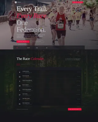 Trailracing Landing Page Template for Sports Orgs