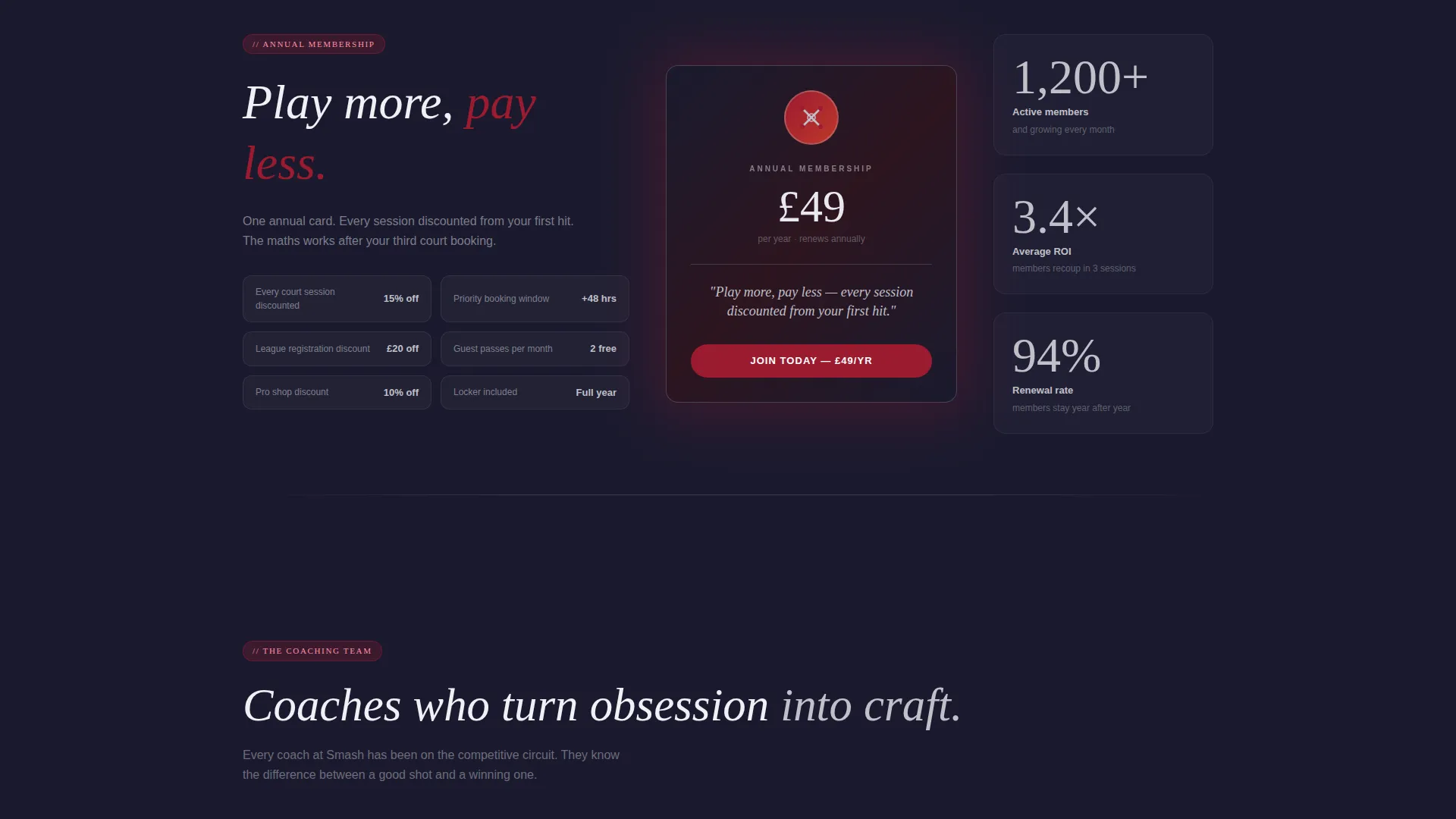 Padel Tennis Specialist Booking Website Template