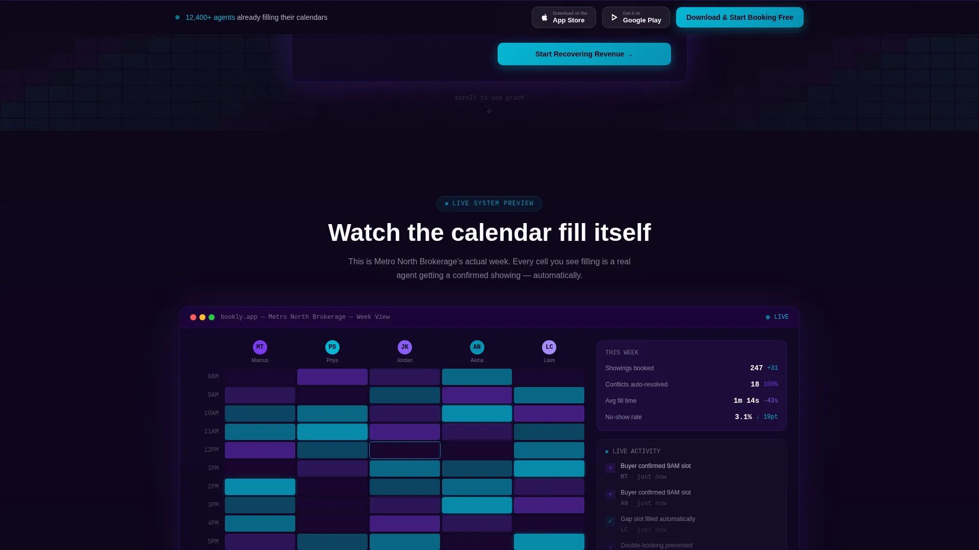 Real Estate Booking Software Landing Page Template