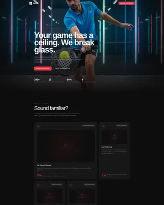 Elite Padel Coaching Landing Page Template