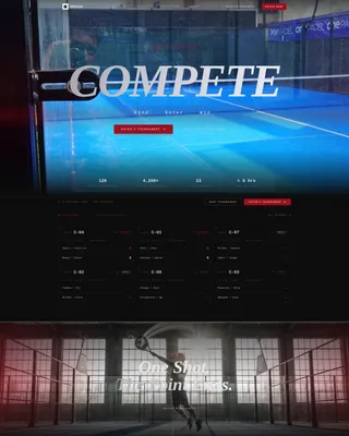 Padel Tennis Tournament Landing Page Template