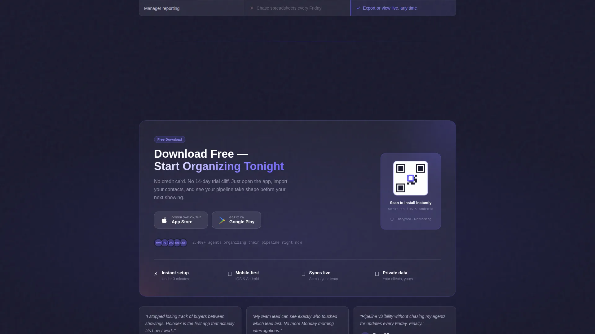 Real Estate Client Management Landing Page Template