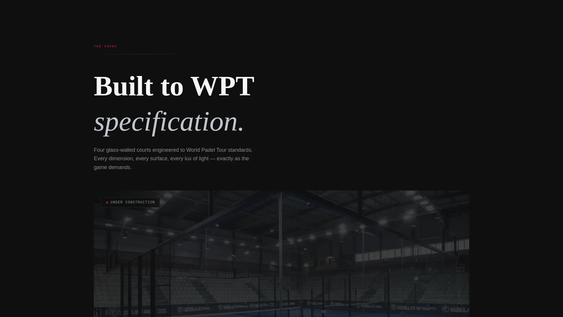Padel Tennis Venue Pre-Launch Landing Page Template