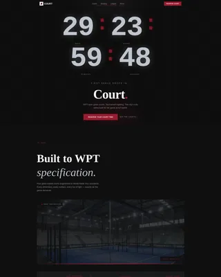 Padel Tennis Venue Pre-Launch Landing Page Template