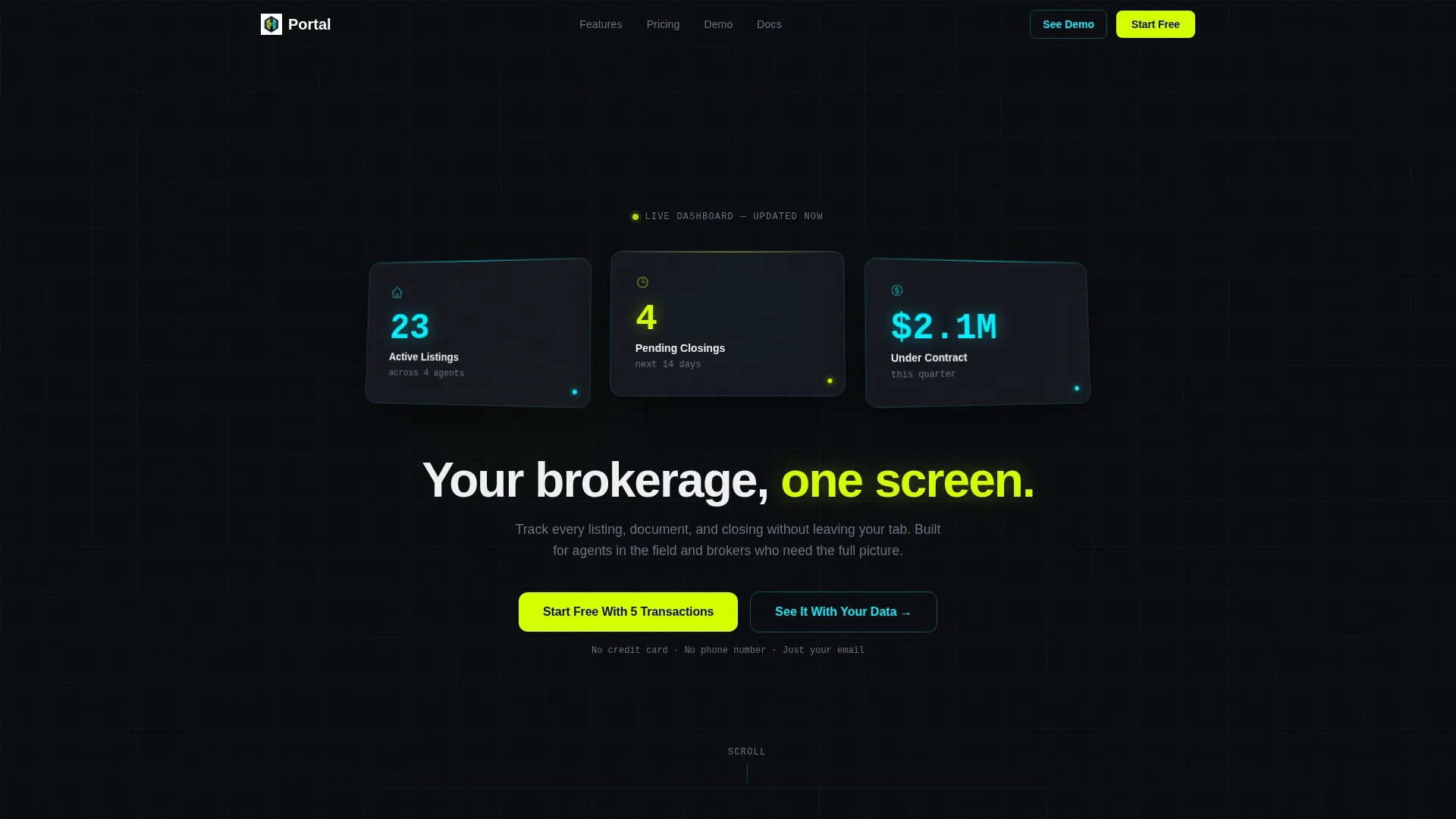 Real Estate Client Portal Landing Page Template