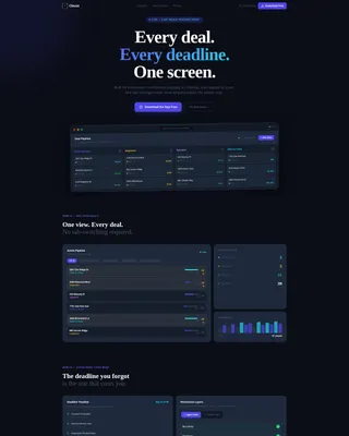Real Estate Contract Management Landing Page Template