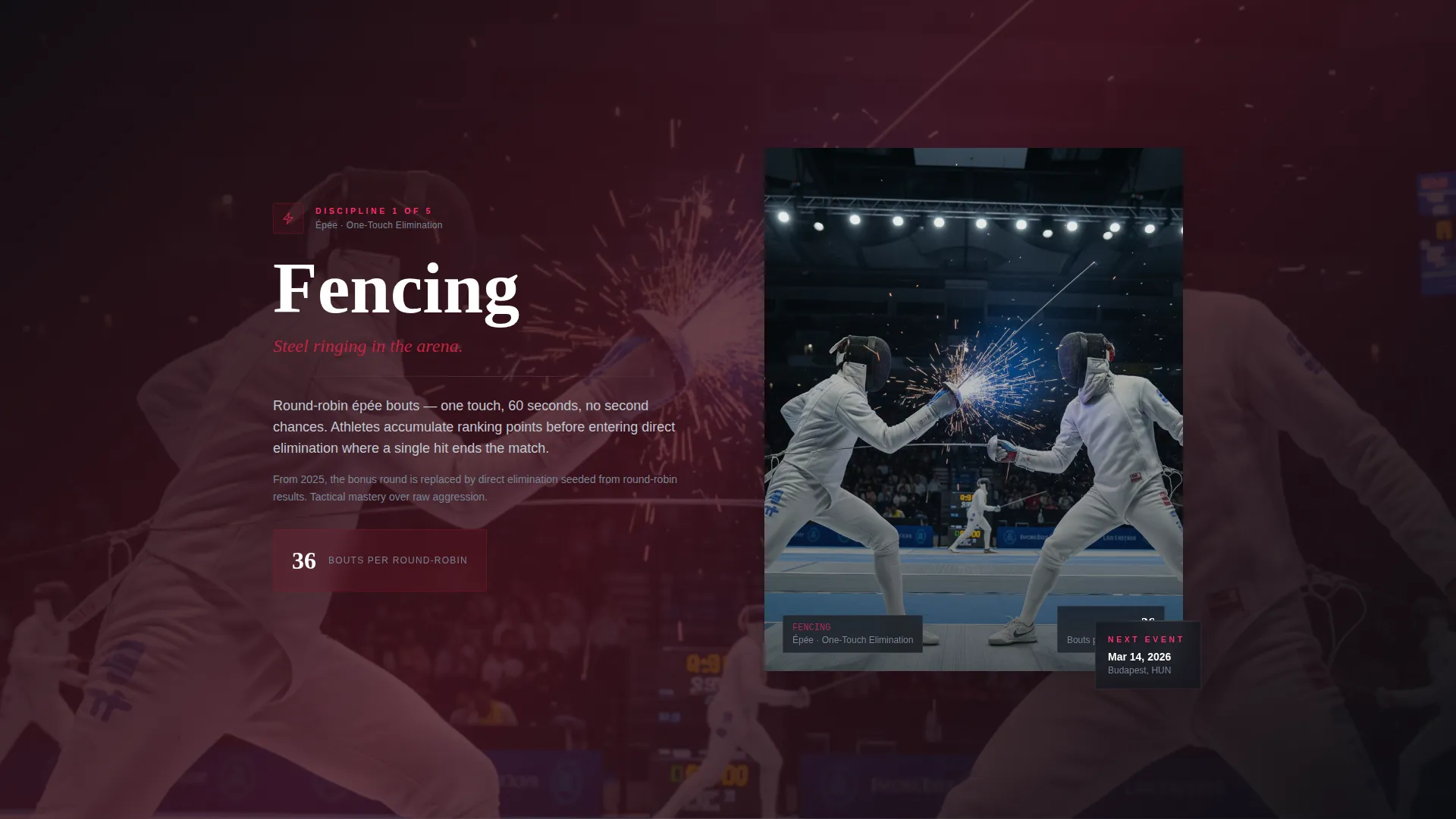 League Landing Page Template for Elite Multisport