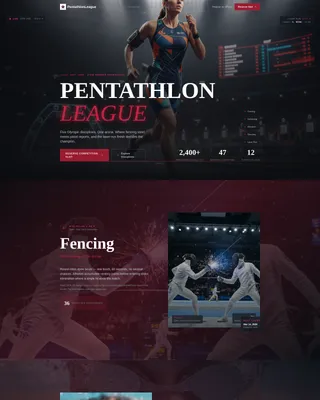 League Landing Page Template for Elite Multisport