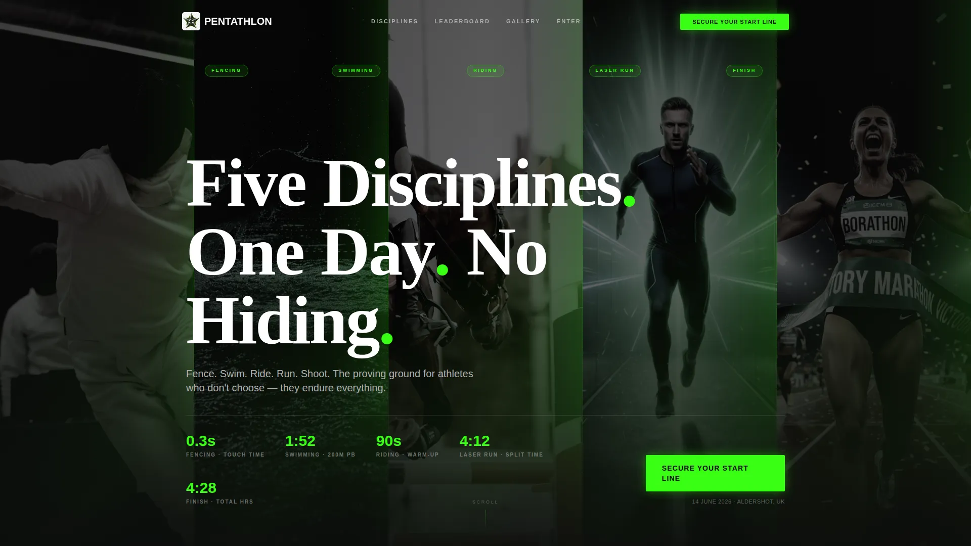 Landing Page Template - Multisport Event Design