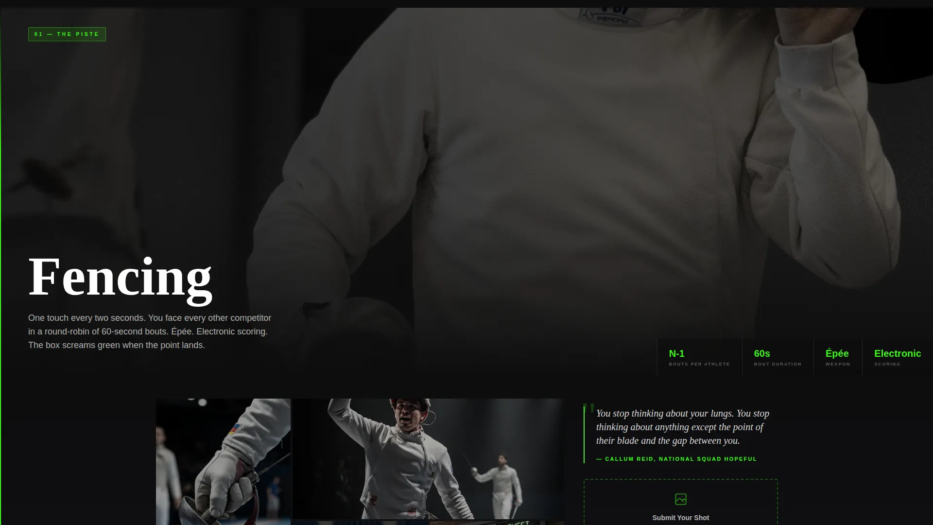 Landing Page Template - Multisport Event Design