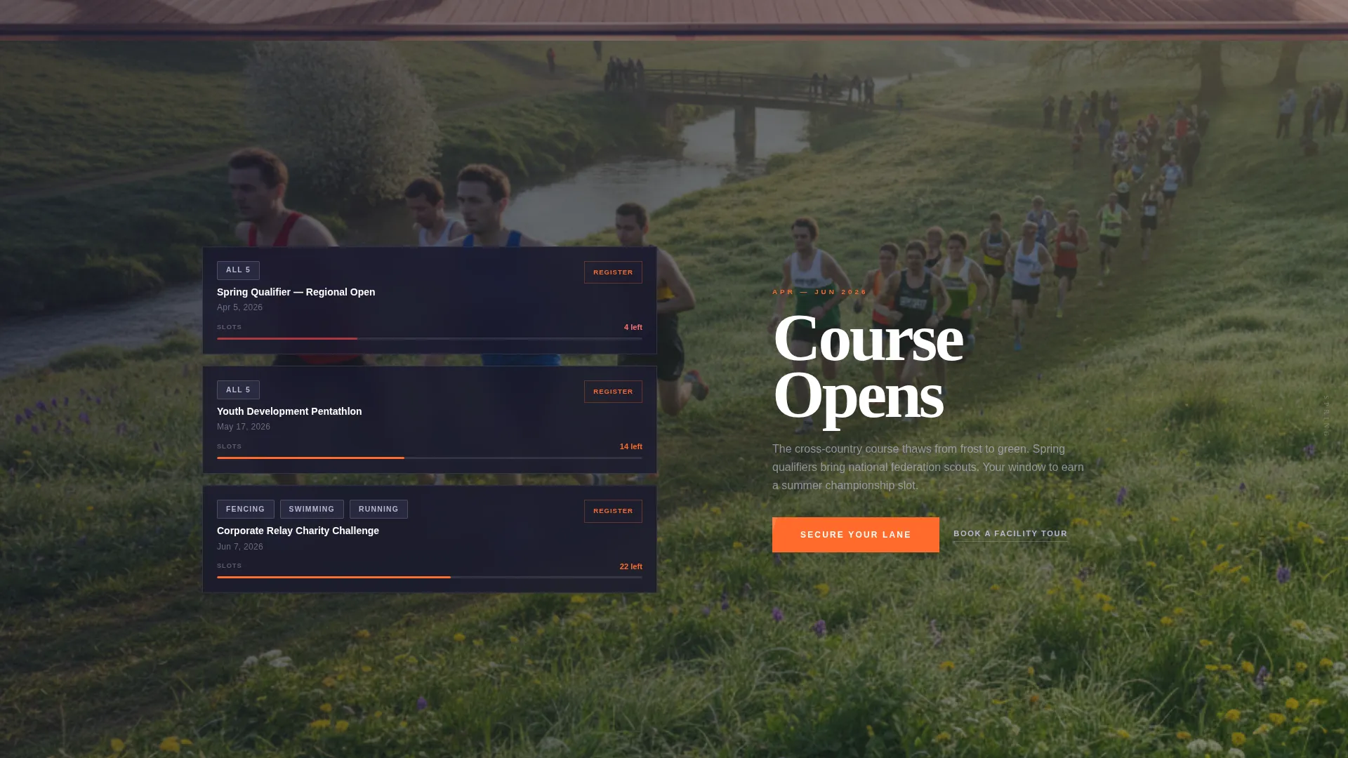 Prestigious Elite Athletics Landing Page Template