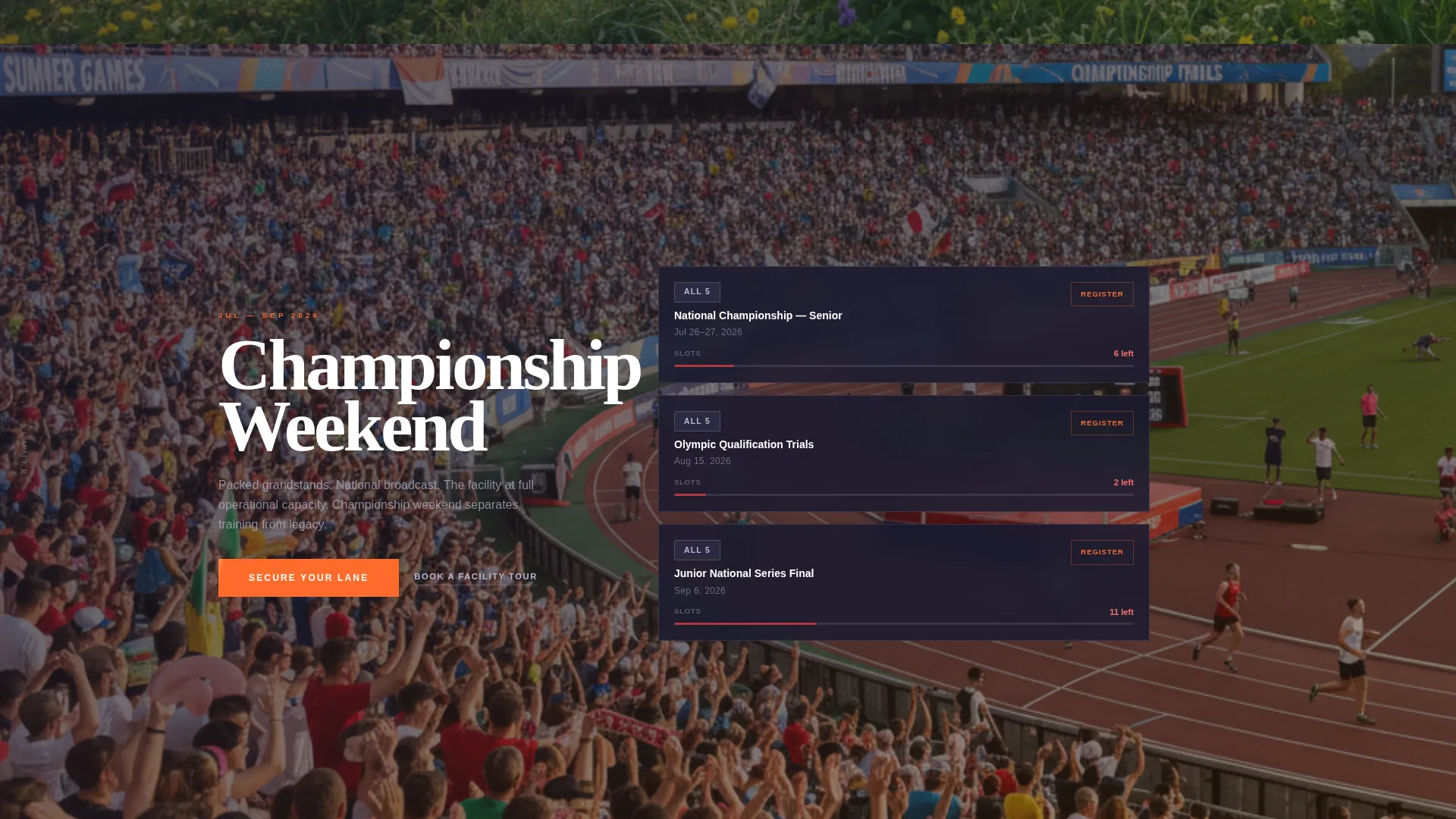 Prestigious Elite Athletics Landing Page Template
