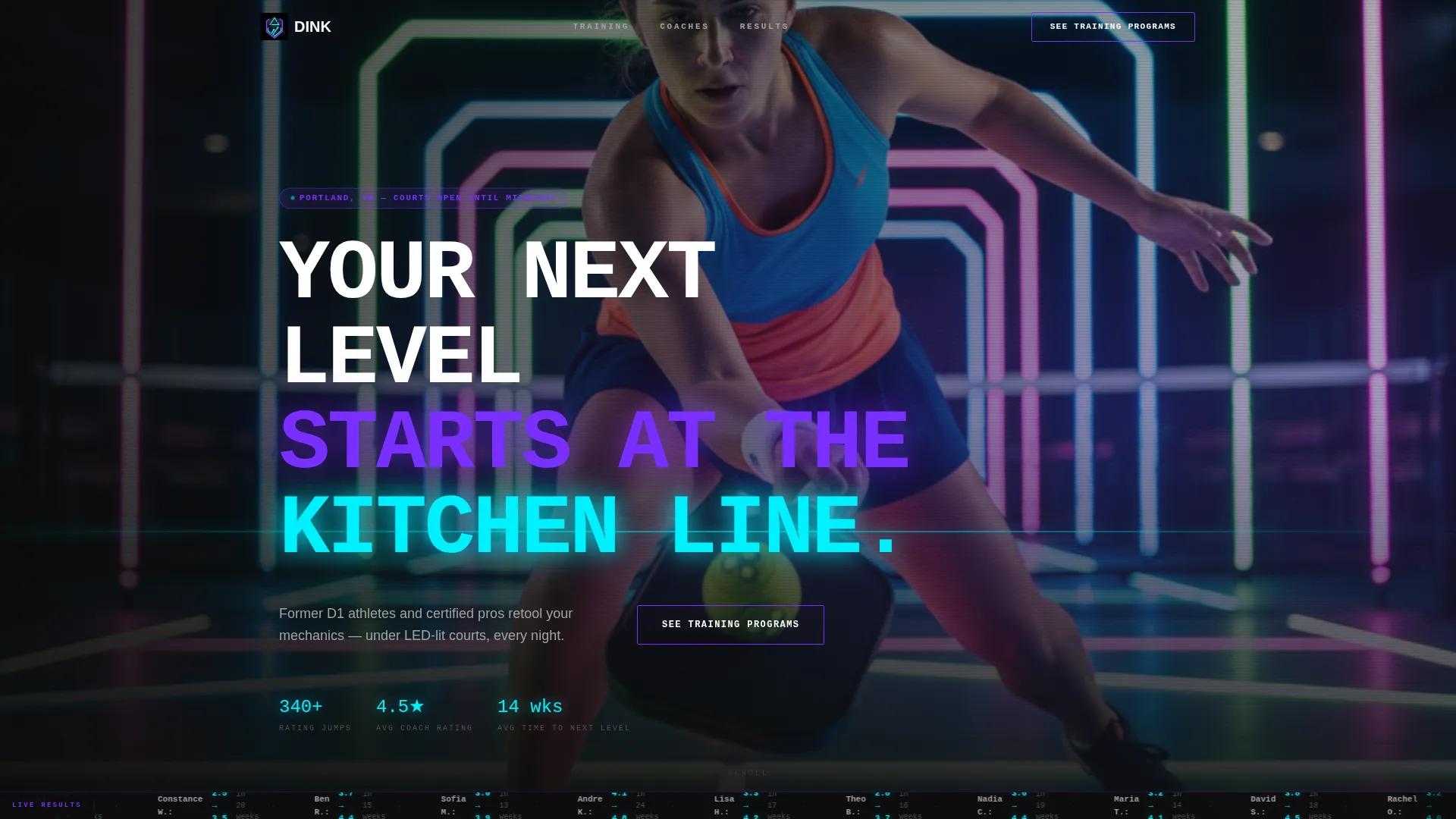 Pickleball Academy Landing Page Template