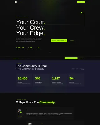 Pickleball Community Landing Page Template