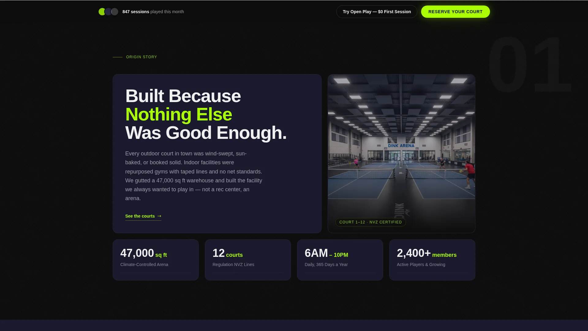 Explosive Pickleball Landing Page Template