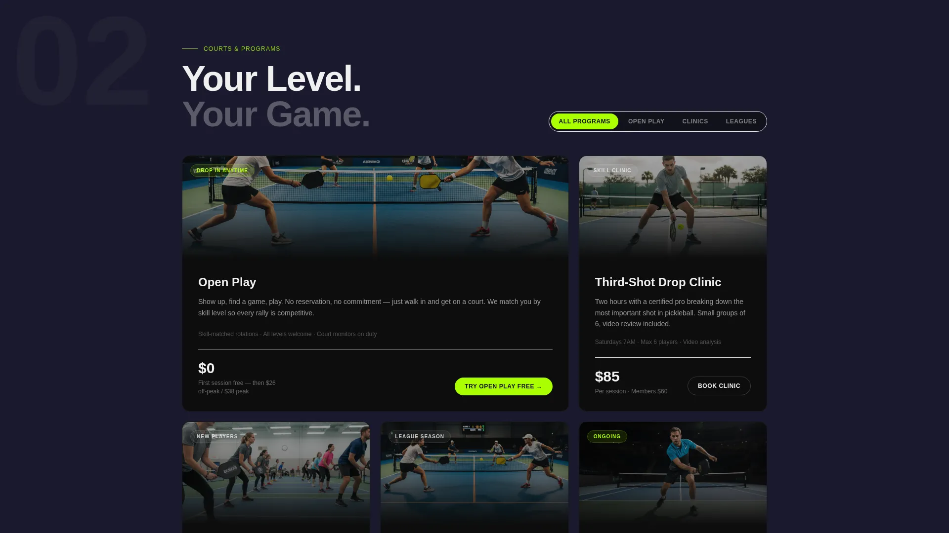 Explosive Pickleball Landing Page Template
