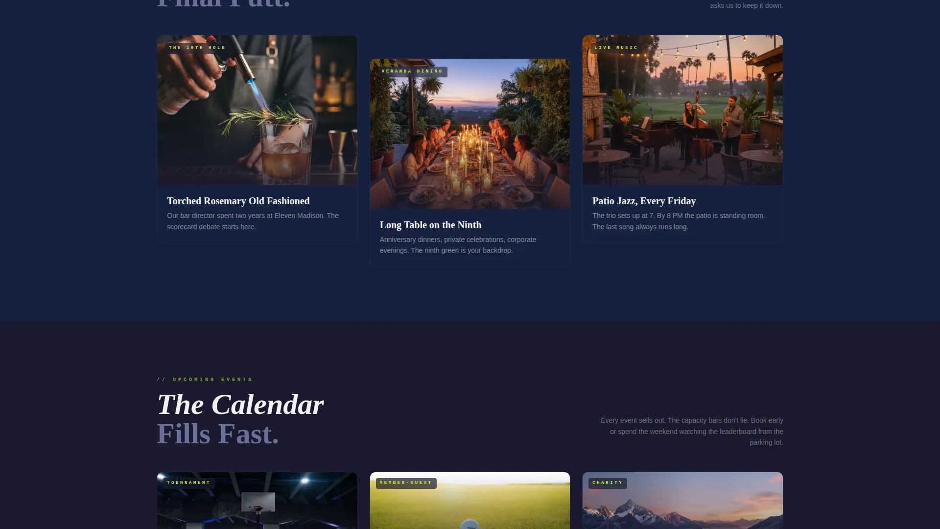 Private Golf Club Landing Page Template