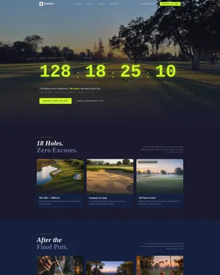 Private Golf Club Landing Page Template