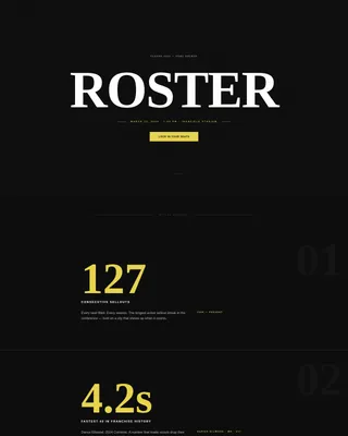 Professional Sports Team Event Landing Page Template