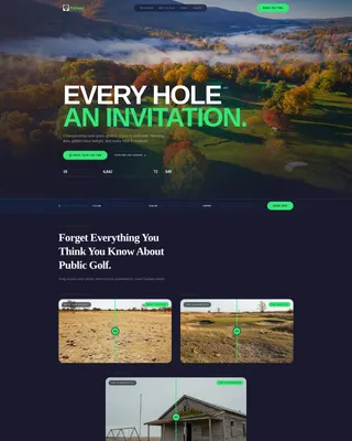 Dynamic Golf Course Landing Page Template