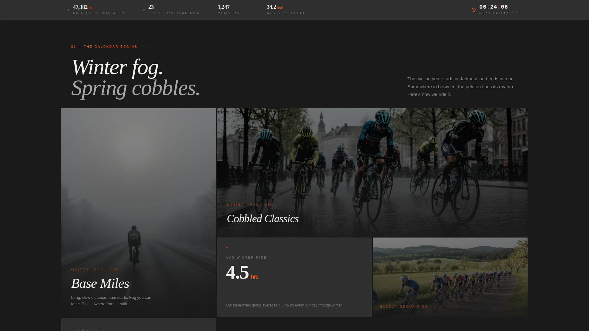 Immersive Roadcycling Landing Page Template