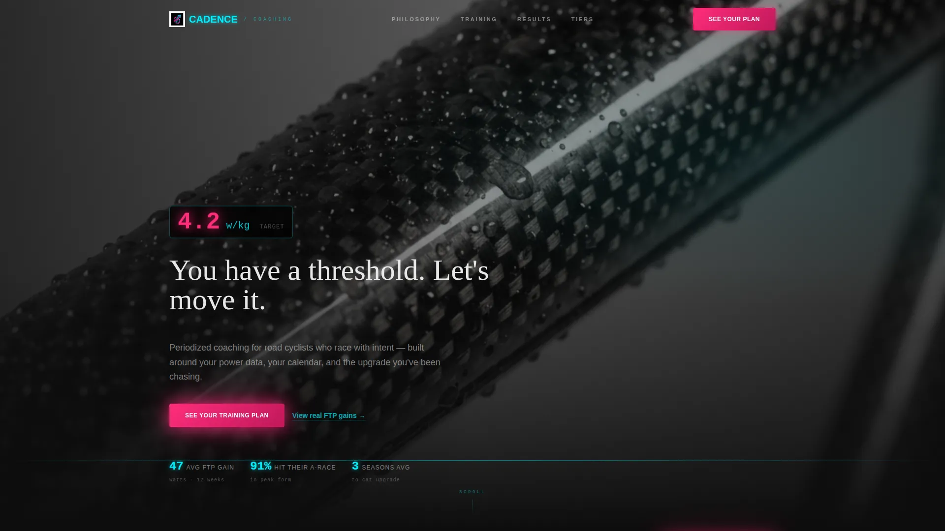 Road Cycling Coaching Landing Page Template