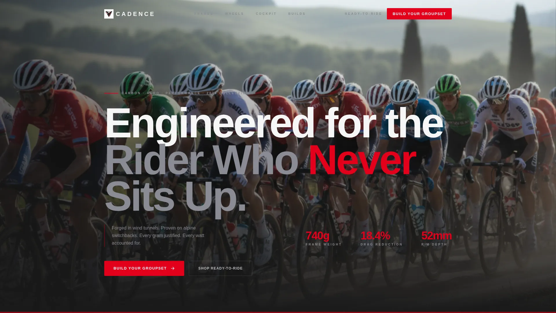 Unstoppable Road Cycling Landing Page Template