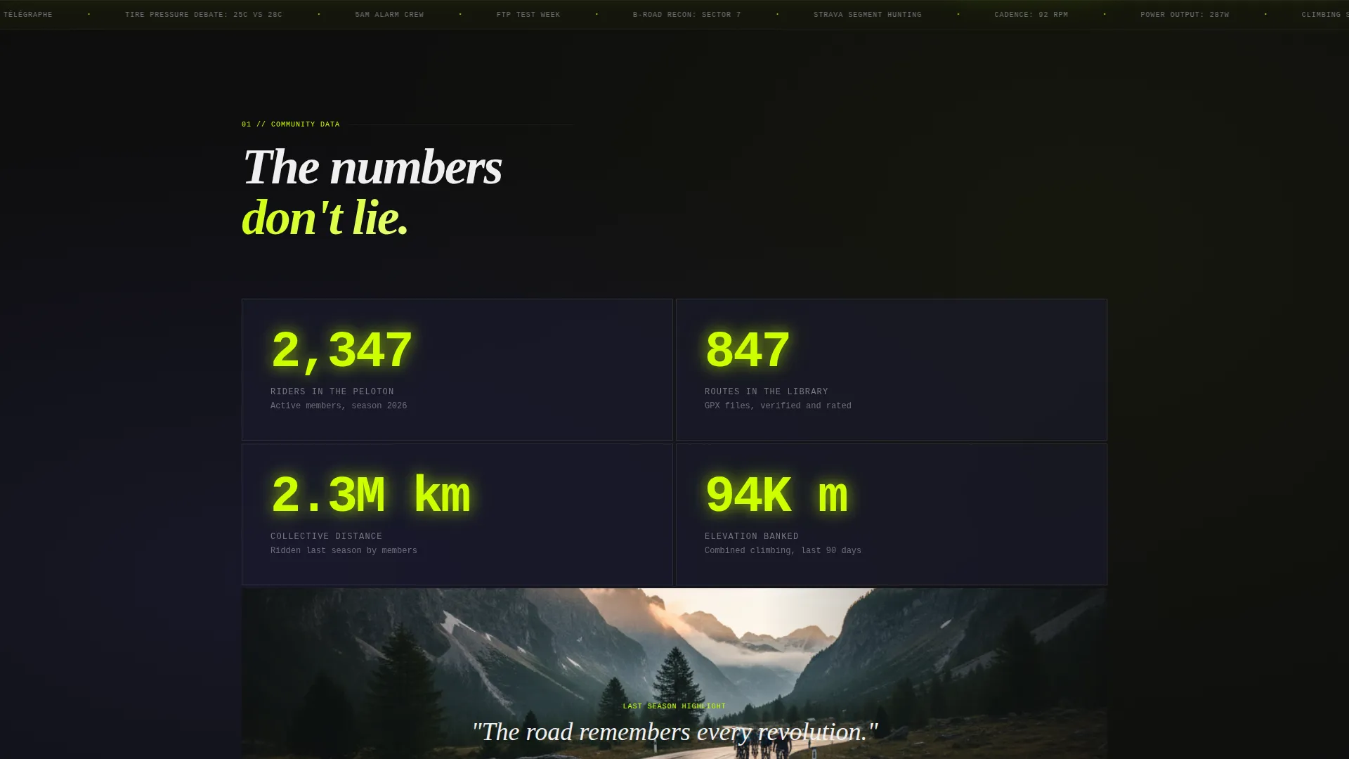 Electric Roadcycling Landing Page Template