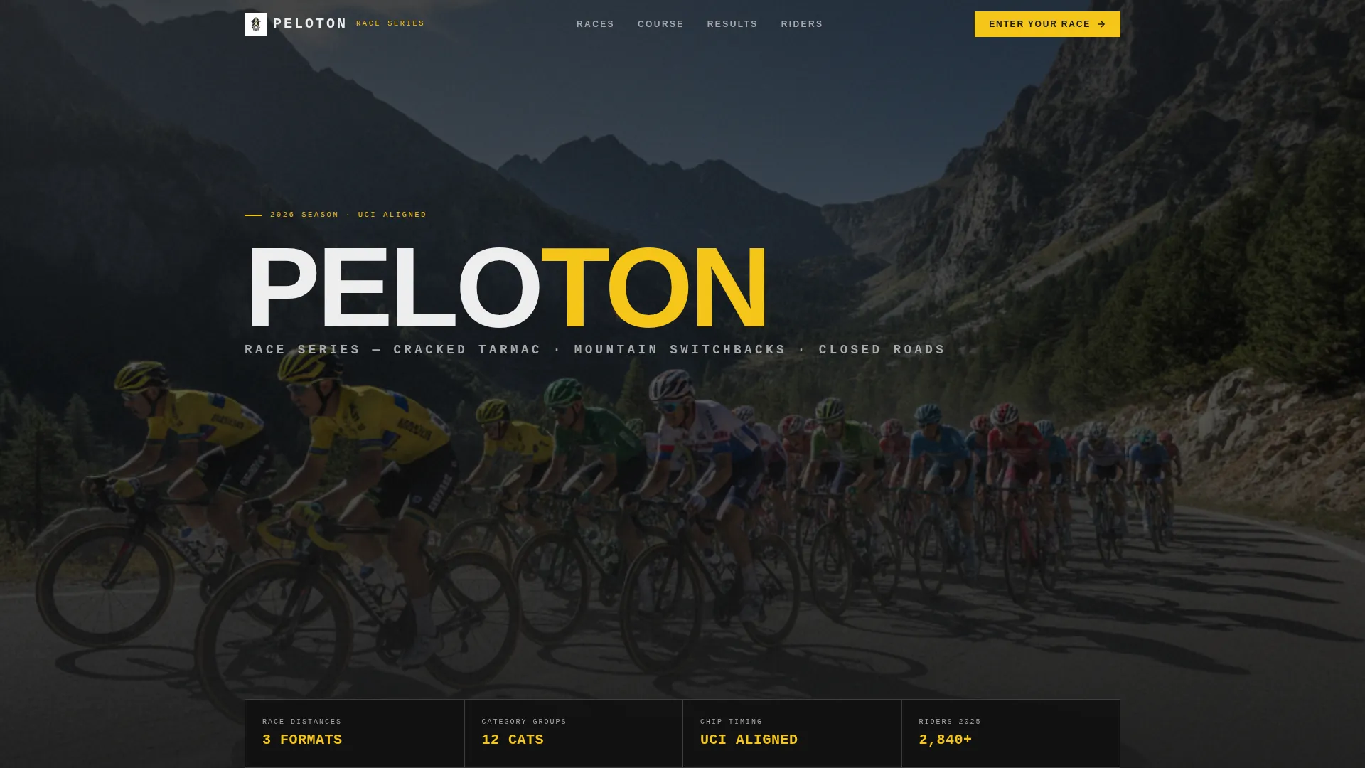 Highoctane Cycling Landing Page Template