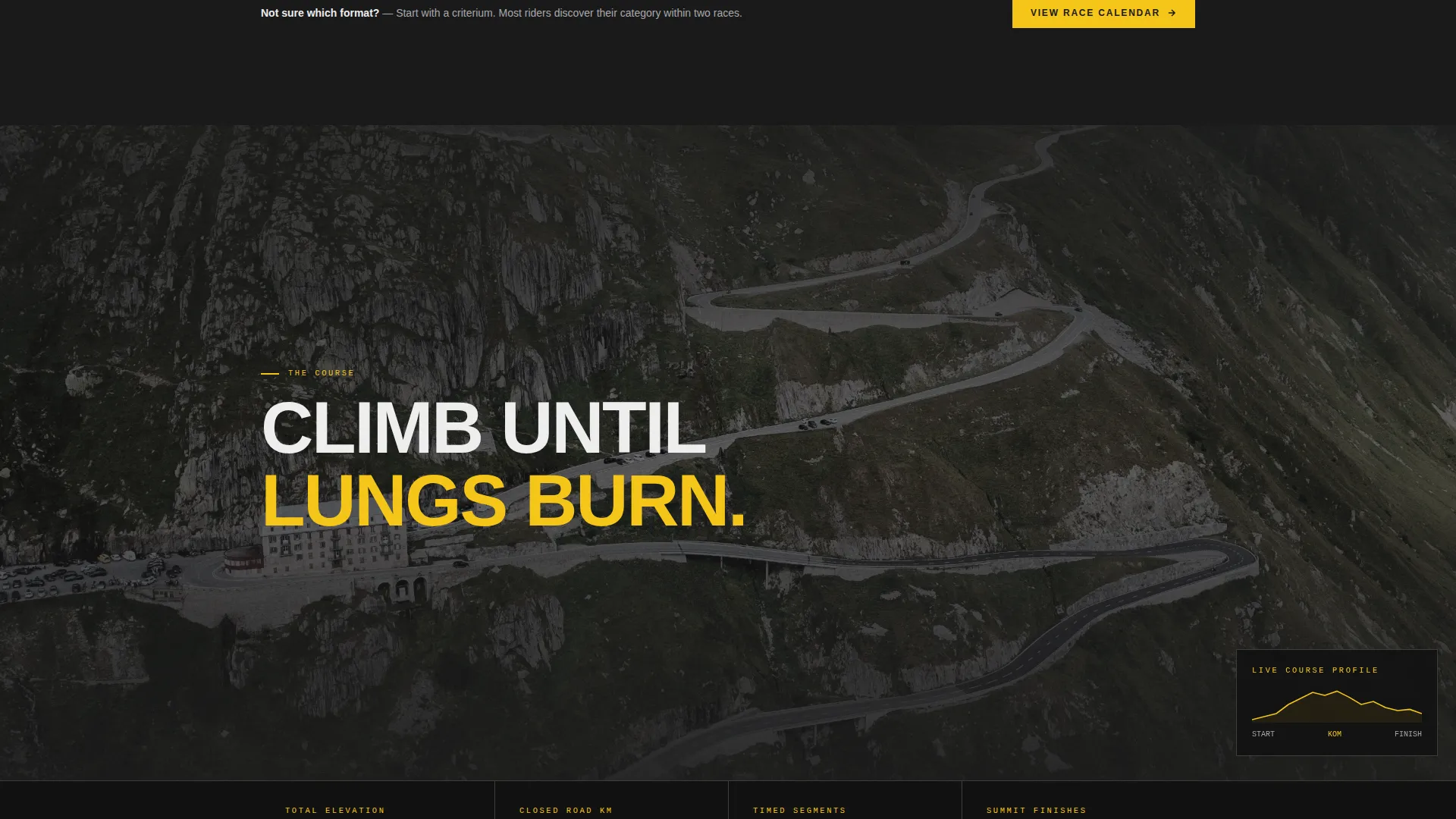 Highoctane Cycling Landing Page Template