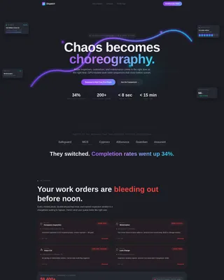 Field Service Management Landing Page Template