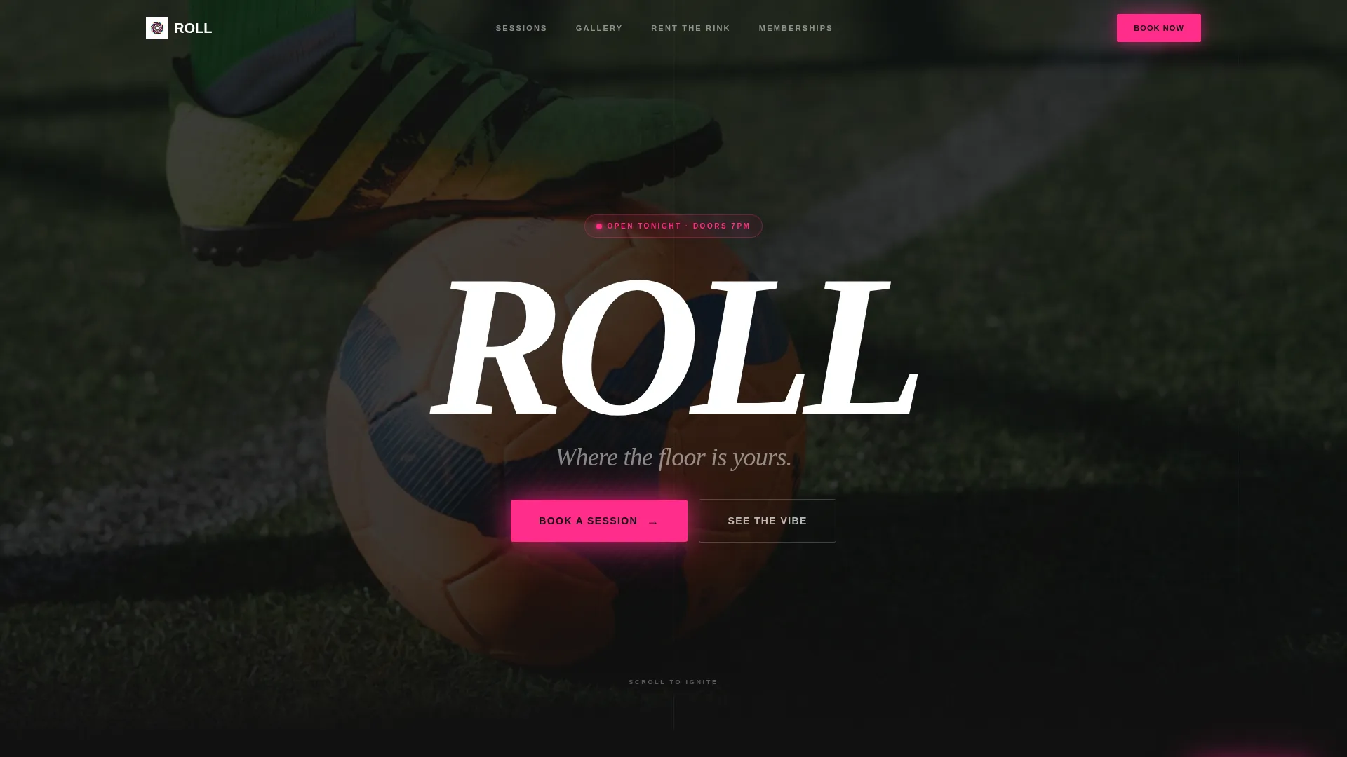 Electric Roller Skating Rink Landing Page Template