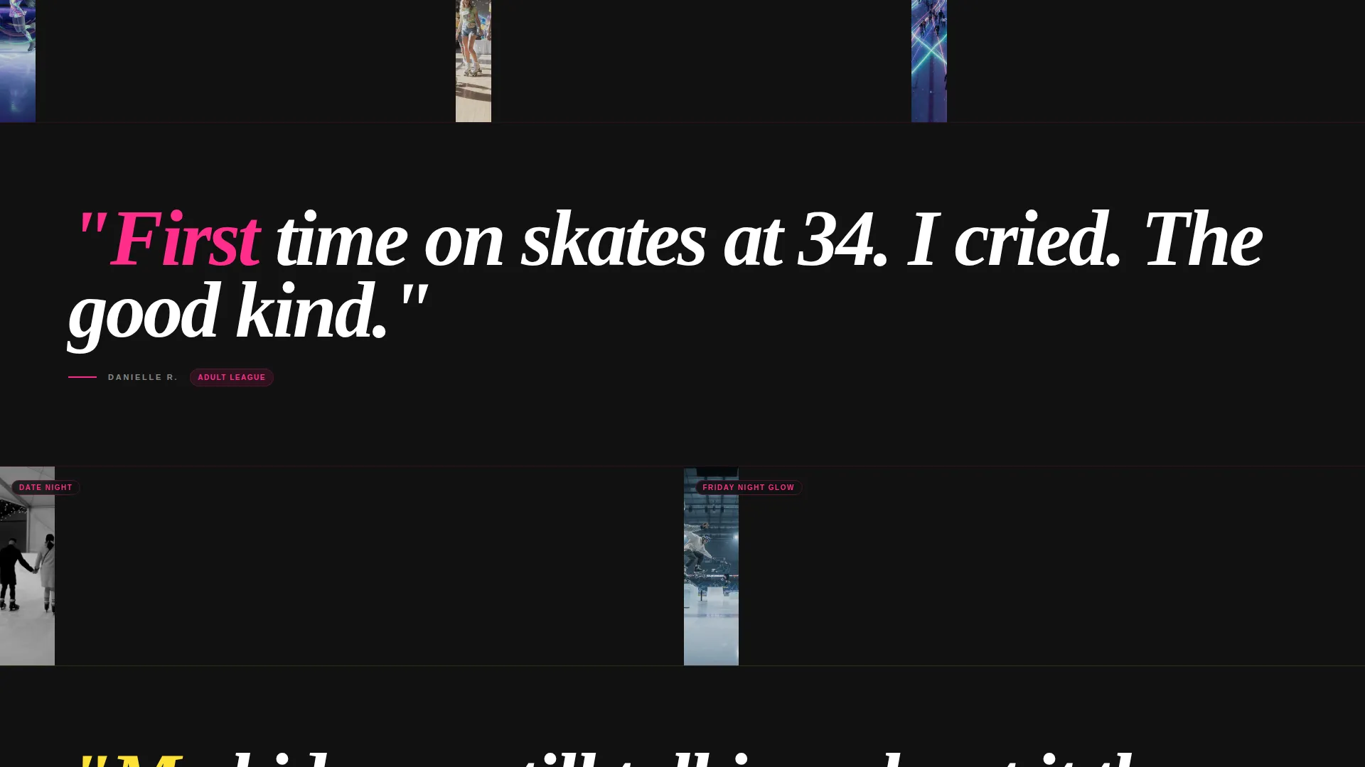 Electric Roller Skating Rink Landing Page Template