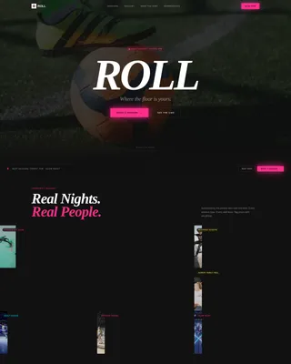 Electric Roller Skating Rink Landing Page Template